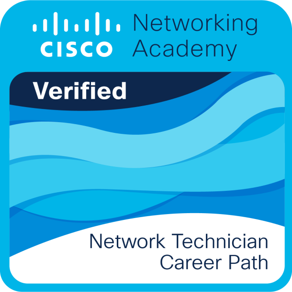 Cisco Networking Academy Network Technician Career Path verified badge